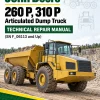John Deere 260 P, 310 P Articulated Dump Truck Technical Repair Manual (SN F_06113 and Up)