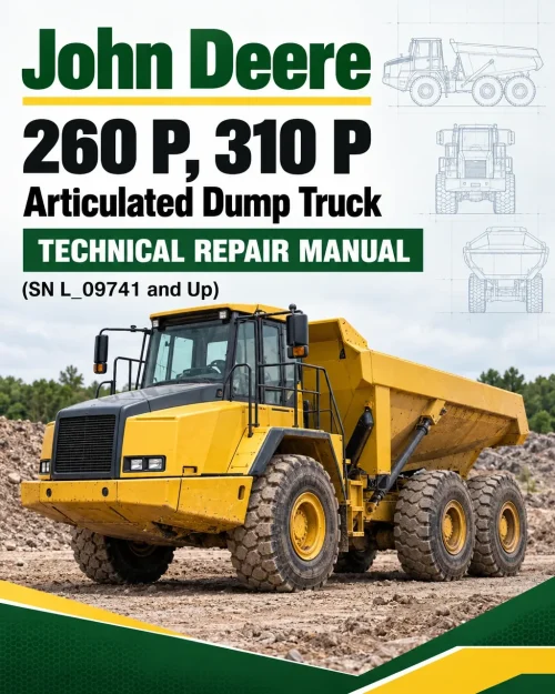 John Deere 260 P, 310 P Articulated Dump Truck Technical Repair Manual (SN L_09741 and Up)