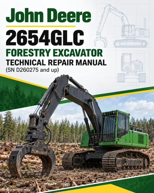 John Deere 2654GLC Forestry Excavator Technical Repair Manual (SN D260275 and up)