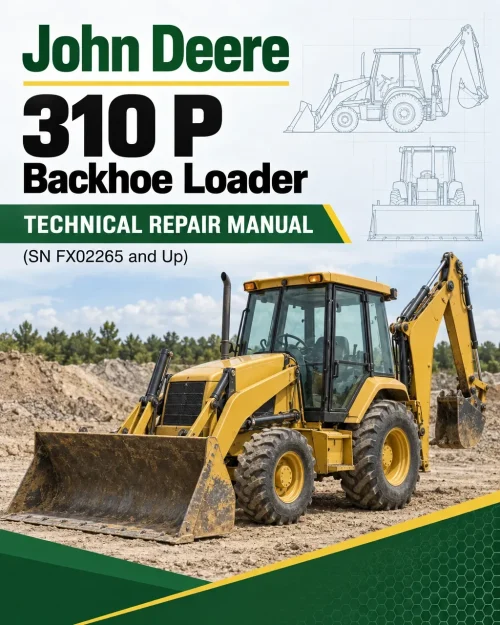 John Deere 310 P Backhoe Loader Technical Repair Manual (SN FX02265 and Up)