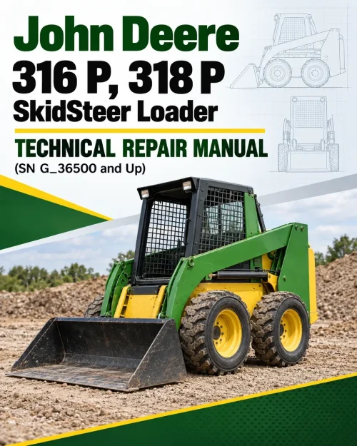 John Deere 316 P, 318 P SkidSteer Loader Technical Repair Manual (SN G_36500 and Up)