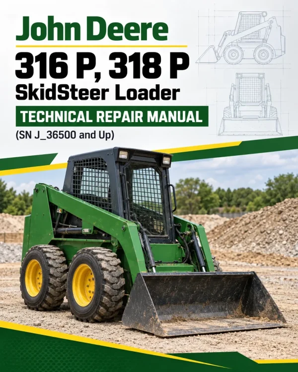 John Deere 316 P, 318 P SkidSteer Loader Technical Repair Manual (SN J_36500 and Up)