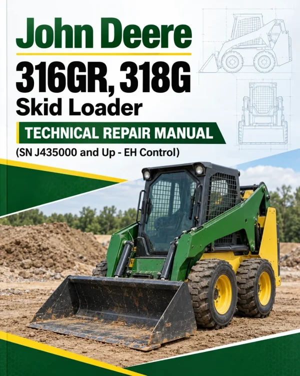 John Deere 316GR, 318G Skid Loader Technical Repair Manual (SN J435000 and Up - EH Control)