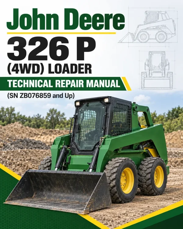 John Deere 326 P (4WD) Loader Technical Repair Manual (SN ZB076859 and Up)
