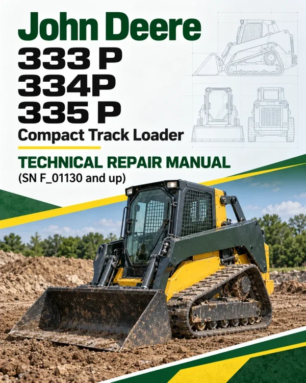 John Deere 333 P, 334P, 335 P Compact Track Loader Technical Repair Manual (SN F_01130 and up)