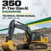 John Deere 350 P-Tier (Gen A) Excavator Technical Repair Manual (SN F_00001 and up)
