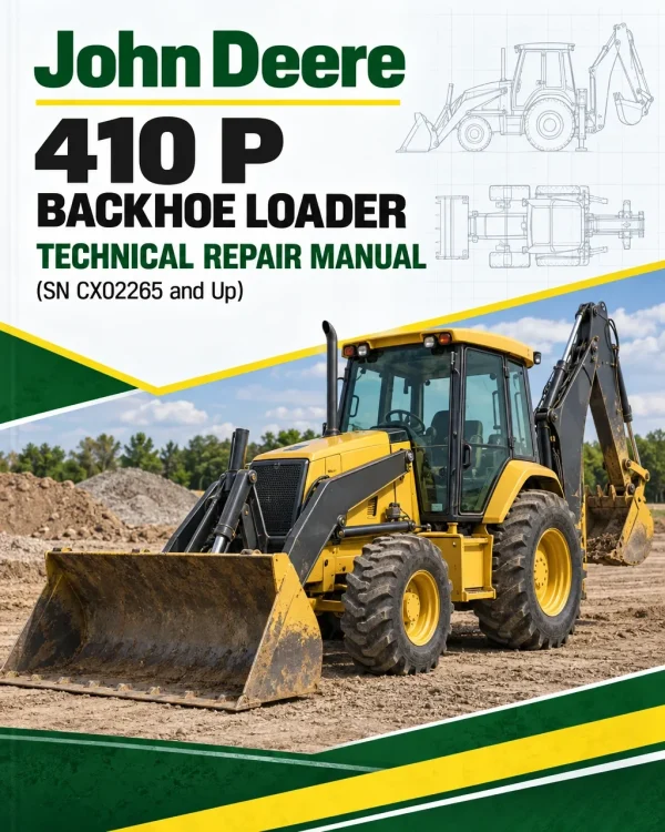John Deere 410 P Backhoe Loader Technical Repair Manual (SN CX02265 and Up)