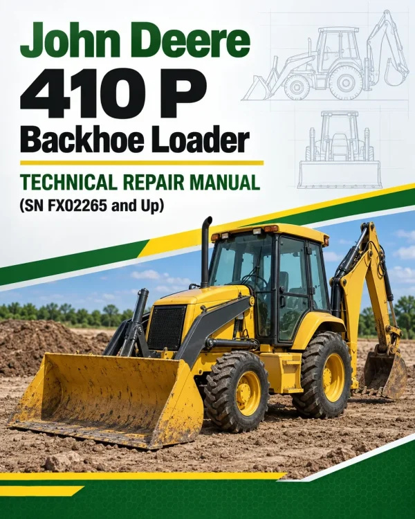 John Deere 410 P Backhoe Loader Technical Repair Manual (SN FX02265 and Up)
