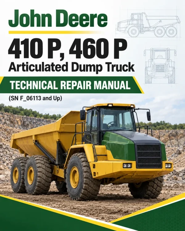 John Deere 410 P, 460 P Articulated Dump Truck Technical Repair Manual (SN F_06113 and Up)