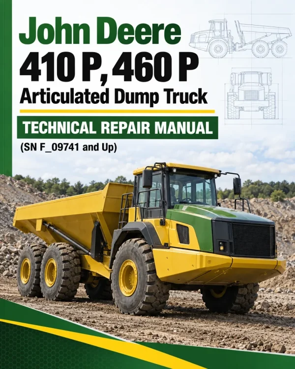 John Deere 410 P, 460 P Articulated Dump Truck Technical Repair Manual (SN F_09741 and Up)