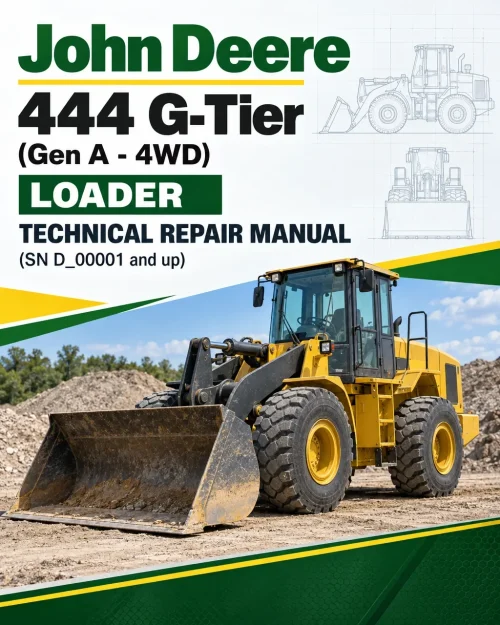 John Deere 444 G-Tier (Gen A - 4WD) Loader Technical Repair Manual (SN D_00001 and up) John Deere 444 G-Tier (Gen A - 4WD) Loader Technical Repair Manual (SN D_00001 and up)