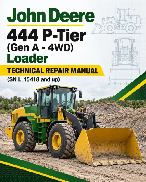 John Deere 444 P-Tier (Gen A - 4WD) Loader Technical Repair Manual (SN L_15418 and up) John Deere 444 P-Tier (Gen A - 4WD) Loader Technical Repair Manual (SN L_15418 and up)