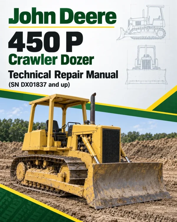 John Deere 450 P Crawler Dozer Technical Repair Manual (SN DX01837 and up)