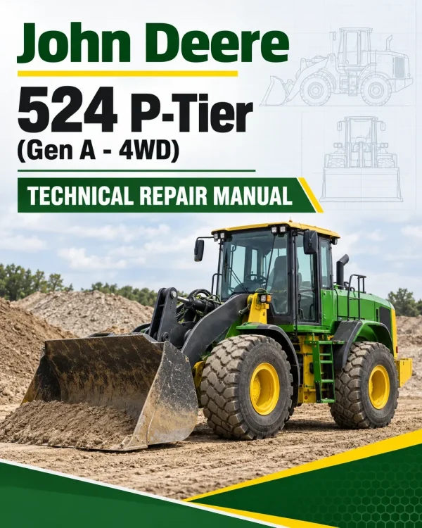 John Deere 524 P-Tier (Gen A - 4WD) Loader Technical Repair Manual (SN L_15418 and up)