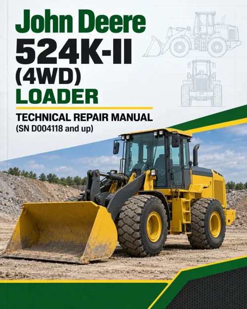 John Deere 524K-II (4WD) Loader Technical Repair Manual (SN D004118 and up)