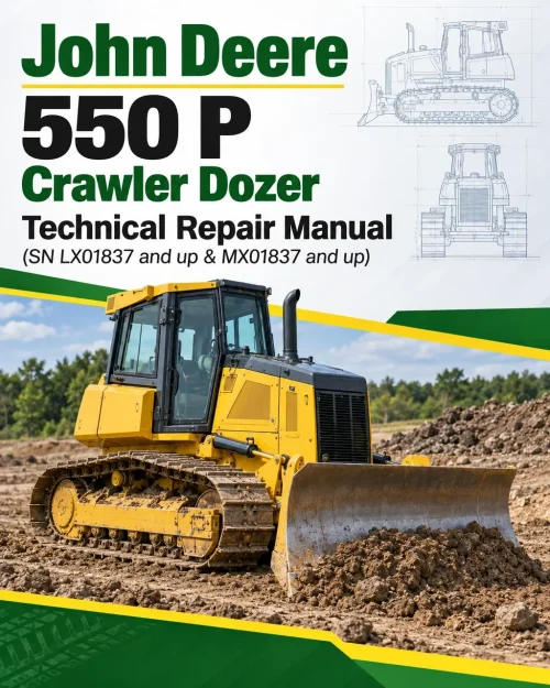 John Deere 550 P Crawler Dozer Technical Repair Manual (SN LX01837 and up & MX01837 and up)