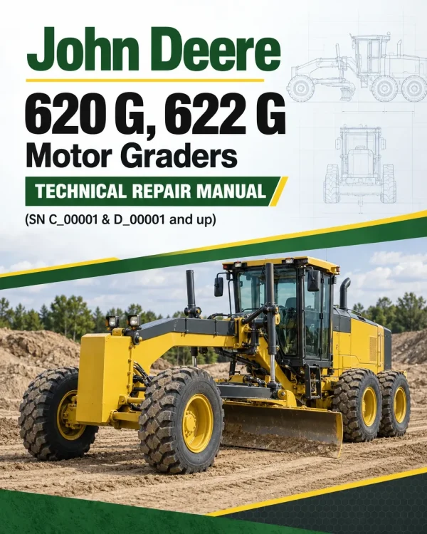John Deere 620 G, 622 G Motor Graders Technical Repair Manual (SN C_00001 & D_00001 and up)