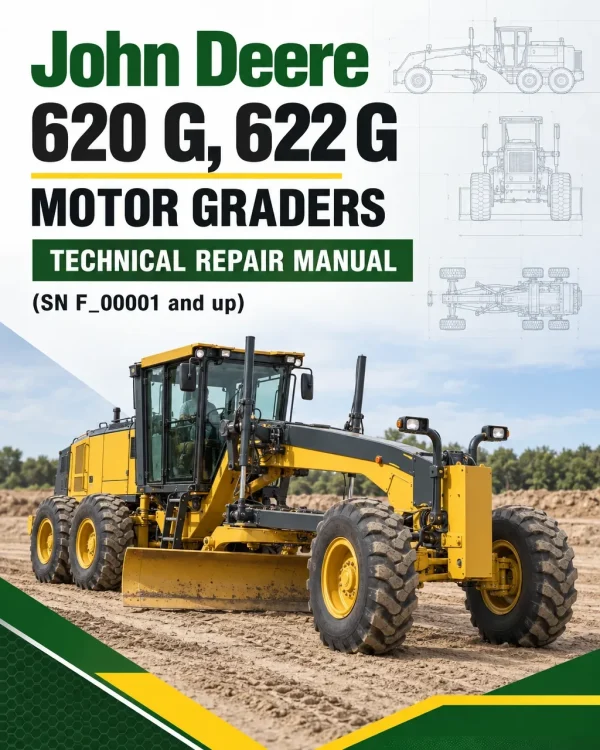 John Deere 620 G, 622 G Motor Graders Technical Repair Manual (SN F_00001 and up)