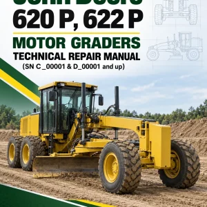 John Deere 620 P, 622 P Motor Graders Technical Repair Manual (SN C_00001 & D_00001 and up)