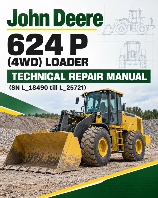 John Deere 624 P (4WD) Loader Technical Repair Manual (SN L_18490 till L_25721)