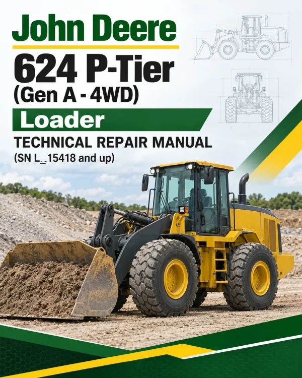 John Deere 624 P-Tier (Gen A - 4WD) Loader Technical Repair Manual (SN L_15418 and up)