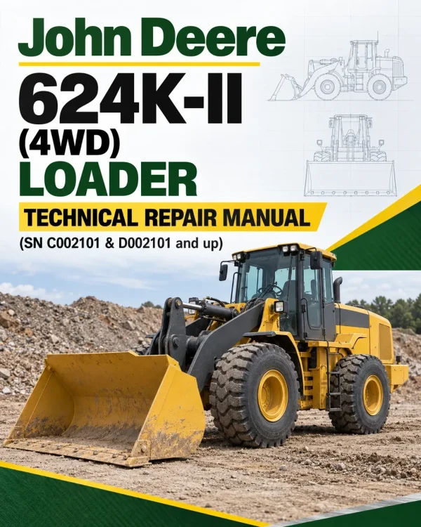 John Deere 624K-II (4WD) Loader Technical Repair Manual (SN C002101 & D002101 and up)