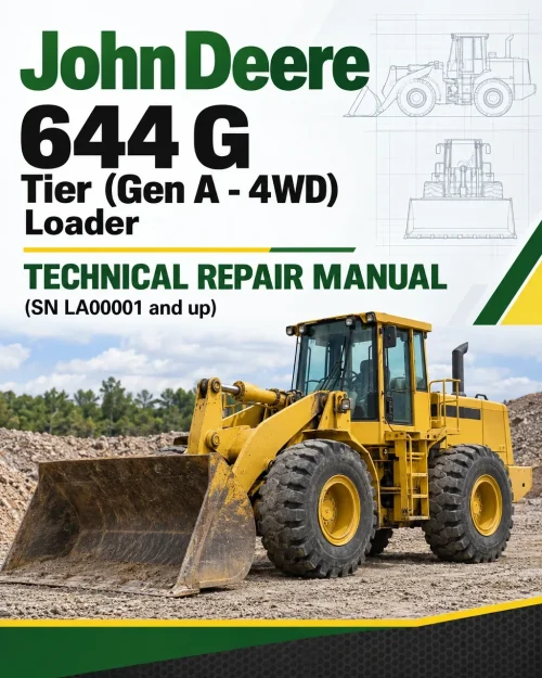 John Deere 644 G Tier (Gen A - 4WD) Loader Technical Repair Manual (SN LA00001 and up)