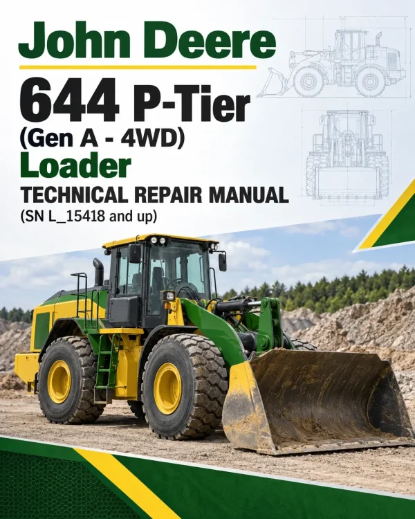 John Deere 644 P-Tier (Gen A - 4WD) Loader Technical Repair Manual (SN L_15418 and up)