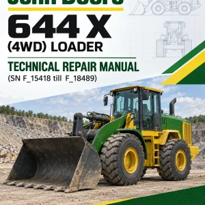 John Deere 644 X (4WD) Loader Technical Repair Manual (SN F_15418 till F_18489) John Deere 644 X (4WD) Loader Technical Repair Manual (SN F_15418 till F_18489)