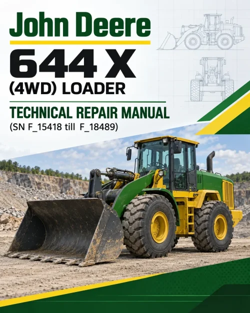 John Deere 644 X (4WD) Loader Technical Repair Manual (SN F_15418 till F_18489)
