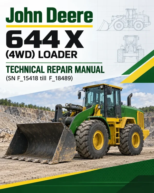 John Deere 644 X (4WD) Loader Technical Repair Manual (SN F_15418 till F_18489)