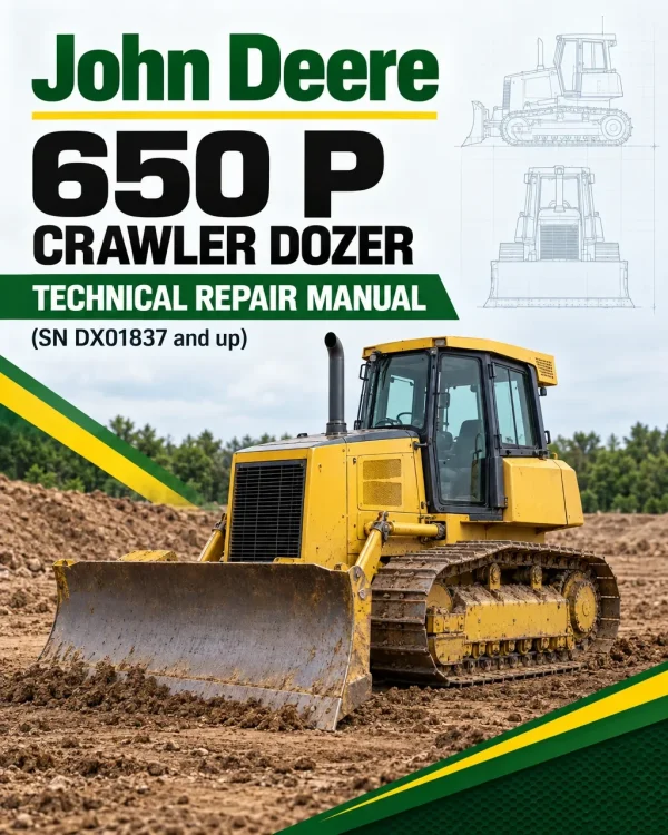 John Deere 650 P Crawler Dozer Technical Repair Manual (SN DX01837 and up)