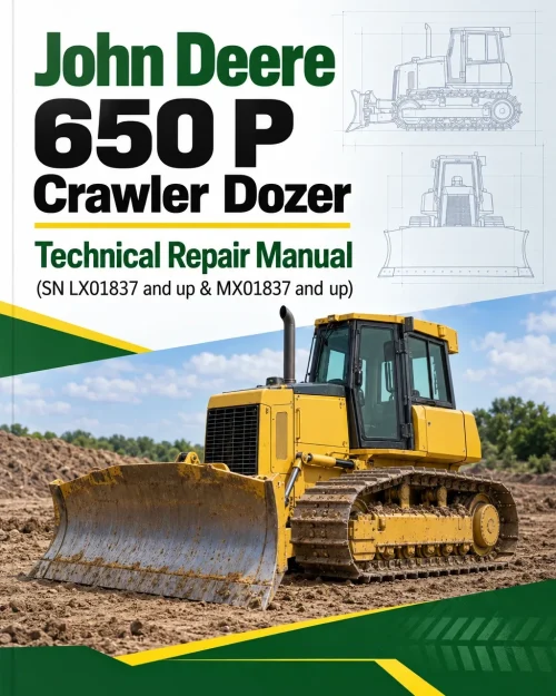 John Deere 650 P Crawler Dozer Technical Repair Manual (SN LX01837 and up & MX01837 and up)