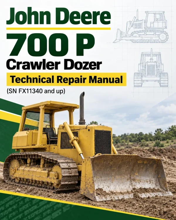 John Deere 700 P Crawler Dozer Technical Repair Manual (SN FX11340 and up)