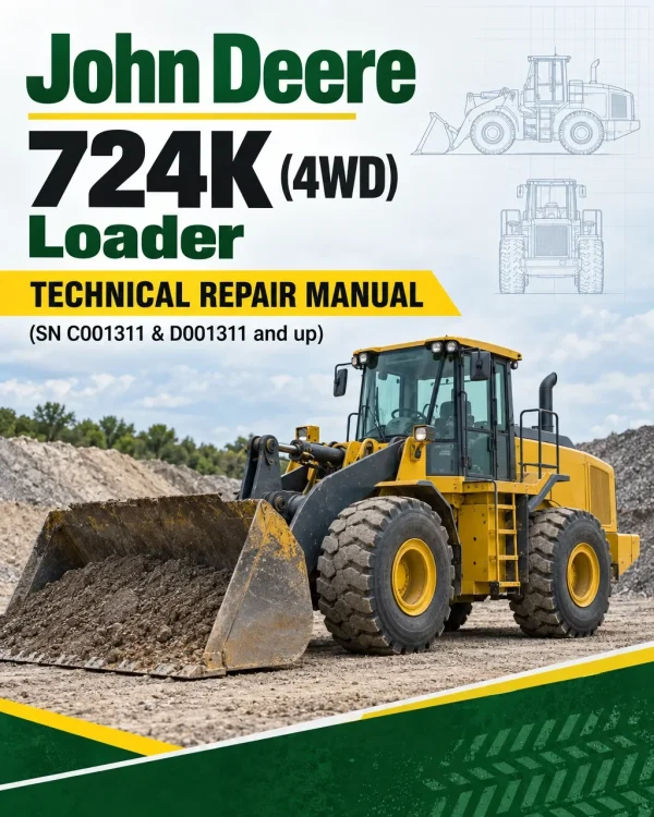 John Deere 724K (4WD) Loader Technical Repair Manual (SN C001311 & D001311 and up)