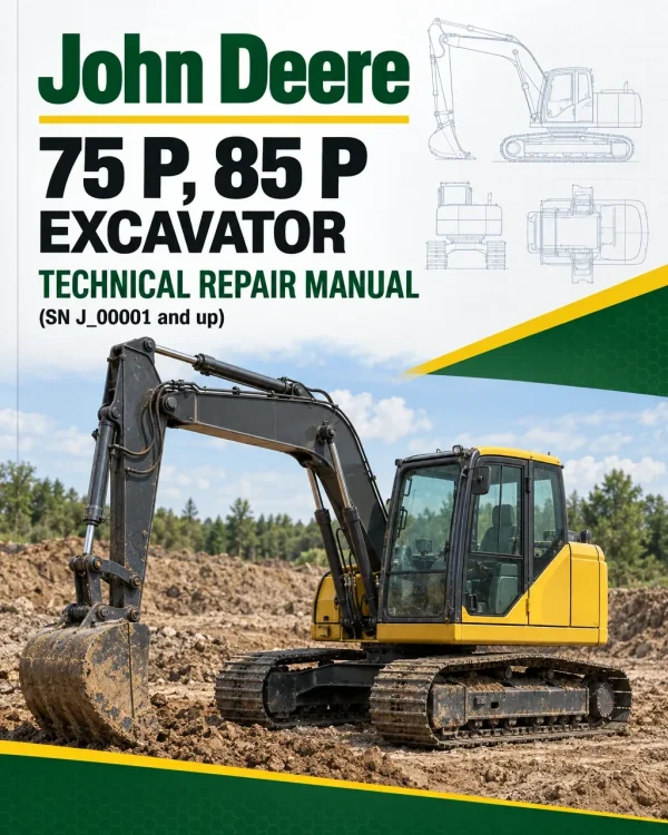 John Deere 75 P, 85 P Excavator Technical Repair Manual (SN J_00001 and up)