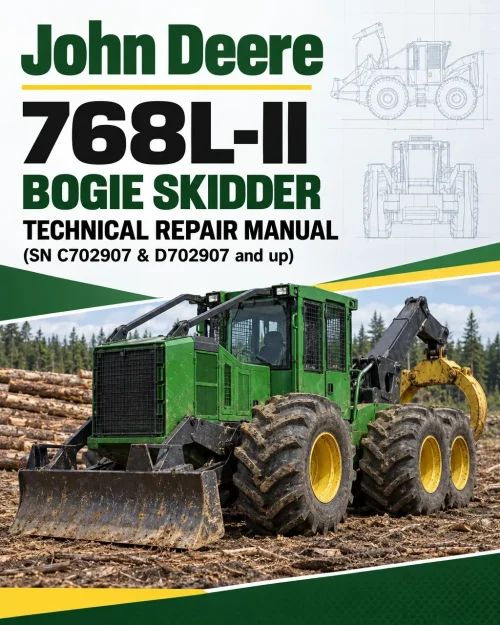 John Deere 768L-II Bogie Skidder Technical Repair Manual (SN C702907 & D702907 and up)