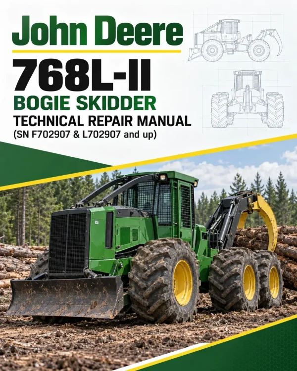 John Deere 768L-II Bogie Skidder Technical Repair Manual (SN F702907 & L702907 and up)