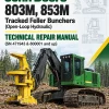 John Deere 803M, 853M Tracked Feller Bunchers (Open-Loop Hydraulic) Technical Repair Manual (SN 471943 & 800001 and up)