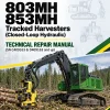 John Deere 803MH, 853MH Tracked Harvesters (Closed-Loop Hydraulic) Technical Repair Manual (SN C409163 & D409163 and up)