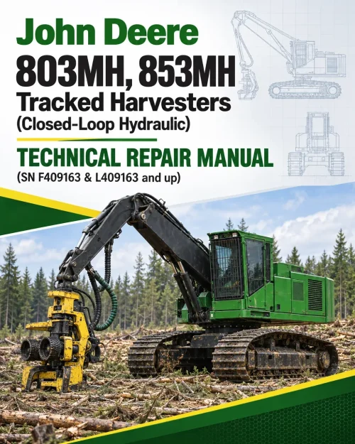 John Deere 803MH, 853MH Tracked Harvesters (Closed-Loop Hydraulic) Technical Repair Manual (SN F409163 & L409163 and up)
