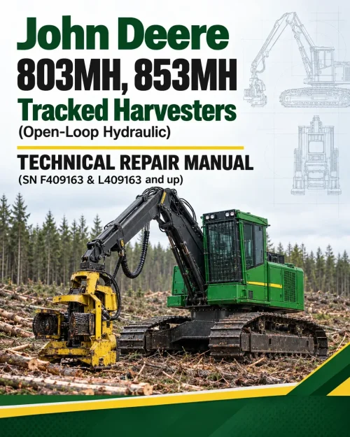 John Deere 803MH, 853MH Tracked Harvesters (Open-Loop Hydraulic) Technical Repair Manual (SN F409163 & L409163 and up)