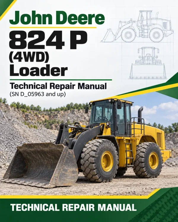 John Deere 824 P (4WD) Loader Technical Repair Manual (SN D_05963 and up)