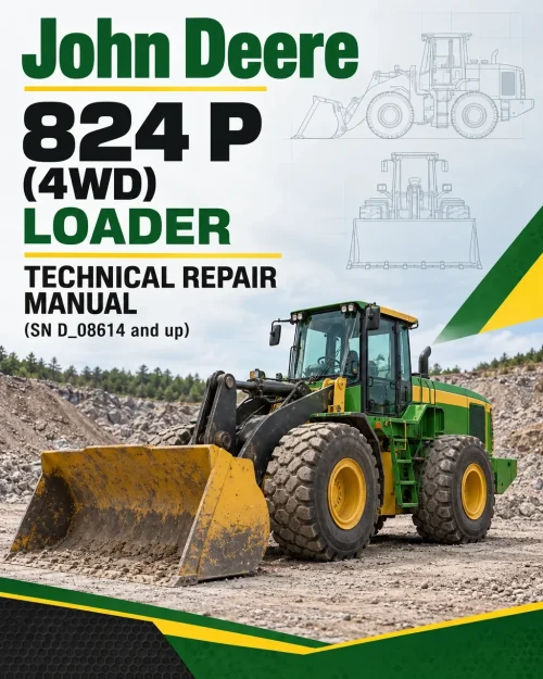 John Deere 824 P (4WD) Loader Technical Repair Manual (SN D_08614 and up)