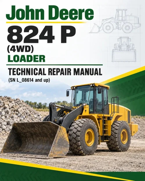 John Deere 824 P (4WD) Loader Technical Repair Manual (SN L_08614 and up)