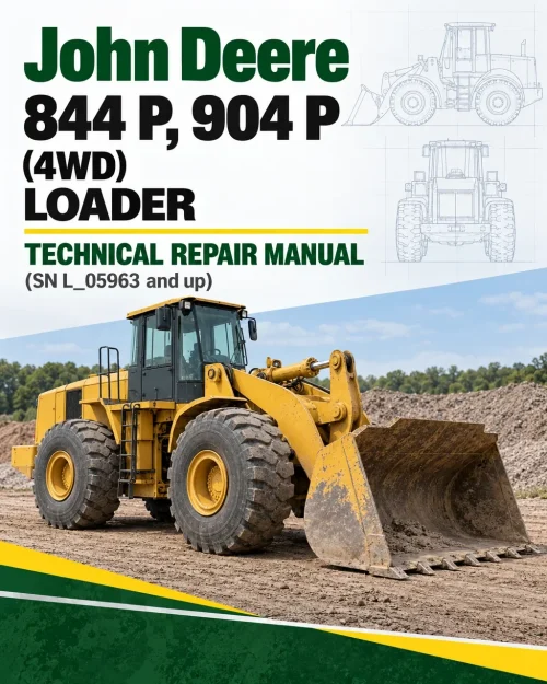 John Deere 844 P, 904 P (4WD) Loader Technical Repair Manual (SN L_05963 and up)
