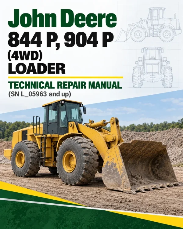 John Deere 844 P, 904 P (4WD) Loader Technical Repair Manual (SN L_05963 and up)