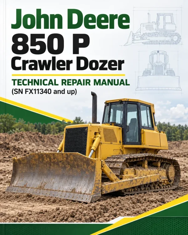 John Deere 850 P Crawler Dozer Technical Repair Manual (SN FX11340 and up)