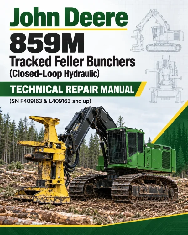 John Deere 859M Tracked Feller Bunchers (Closed-Loop Hydraulic) Technical Repair Manual (SN F409163 & L409163 and up)