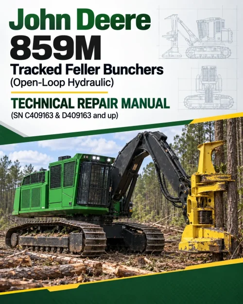 John Deere 859M Tracked Feller Bunchers (Open-Loop Hydraulic) Technical Repair Manual (SN C409163 & D409163 and up)